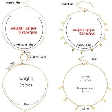 DHQH Necklaces for Women Set Gold 14k Layered Choker Necklaces for Women Choker Set Necklaces for Women