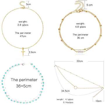DHQH Necklaces for Women Set Gold 14k Layered Choker Necklaces for Women Choker Set Necklaces for Women