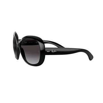 Ray-Ban Women's RB4098 Jackie Ohh II Butterfly Sunglasses, Black/Light Grey Gradient Dark Grey, 60 mm + 0