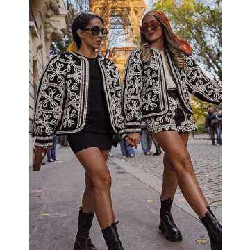 Chic Yimoon Women's Reversible Floral Puffer Jacket