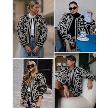 Chic Yimoon Women's Reversible Floral Puffer Jacket