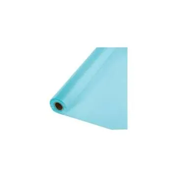 Creative Converting Pastel Blue Roll Plastic Table Cover - 100 Feet