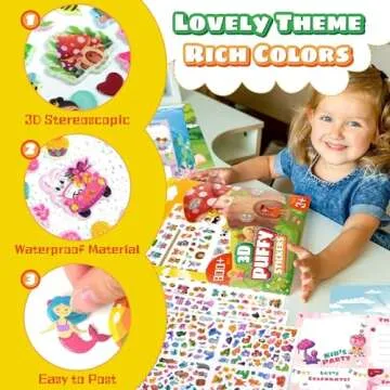 3D Puffy Stickers for Kids - 800+ Fun, Creative Designs