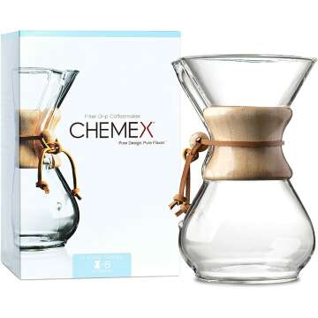 Classic Chemex 6-Cup Pour-Over Coffee Maker