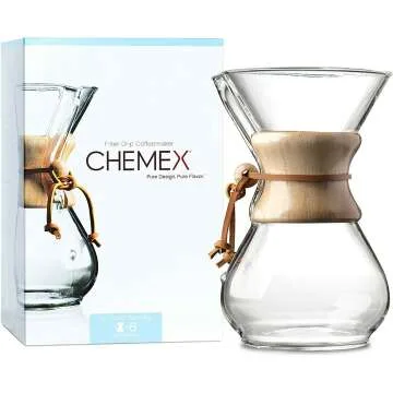 Classic Chemex 6-Cup Pour-Over Coffee Maker