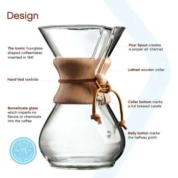 Classic Chemex 6-Cup Pour-Over Coffee Maker