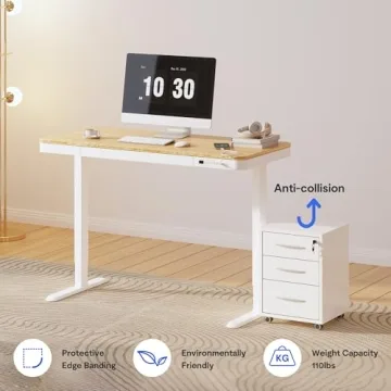 FLEXISPOT Comhar Electric Standing Desk with Drawer USB Ports