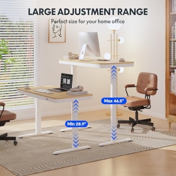 FLEXISPOT Comhar Electric Standing Desk with Drawer USB Ports