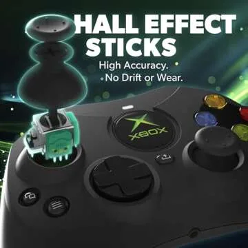 Hyperkin DuchesS Wired Controller with Hall Effect Sticks - Officially licensed S Controller replica for Xbox Series X|S, Xbox One, Windows 10|11, PC , 3.5MM, Audio Jack, Impulse Triggers, Plug and Play, Gaming Gamepad Black