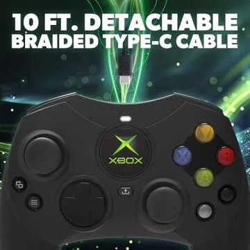 Hyperkin DuchesS Wired Controller with Hall Effect Sticks - Officially licensed S Controller replica for Xbox Series X|S, Xbox One, Windows 10|11, PC , 3.5MM, Audio Jack, Impulse Triggers, Plug and Play, Gaming Gamepad Black