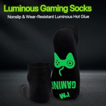 Glow in the Dark Gamer Socks for Men Women Kids