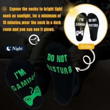 Glow in the Dark Gamer Socks for Men Women Kids