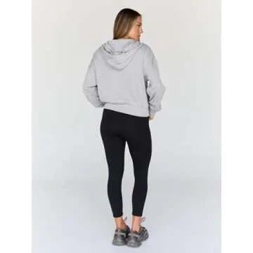 Trendy Queen Full-Zip Cropped Hoodie for Women