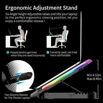 ICE COOREL Gaming Laptop Cooling Pad with RGB Fans and LCD