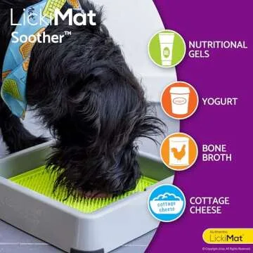 LickiMat Classic Soother Slow Feeder for Dogs Lick Mat Boredom Anxiety Reducer Perfect for Food Treats Yogurt Liquid Food Peanut Butter Fun Alternative to a Slow Feed Dog Bowl, Orange
