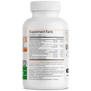 Bronson Vitamin B Complex with Vitamin C for Energy & Health