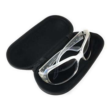 MAZZEO Outdoor Travel Case for Sunglasses Reading Glasses & All Kinds of Accessories for both Men & Women Semi-Hard Shell with Soft Protective Interior