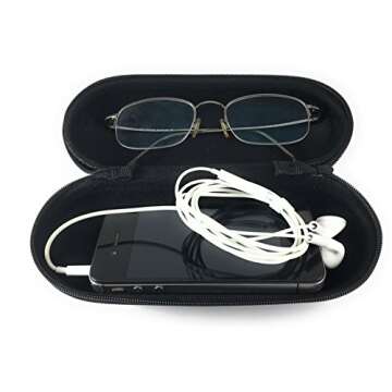MAZZEO Outdoor Travel Case for Sunglasses Reading Glasses & All Kinds of Accessories for both Men & Women Semi-Hard Shell with Soft Protective Interior