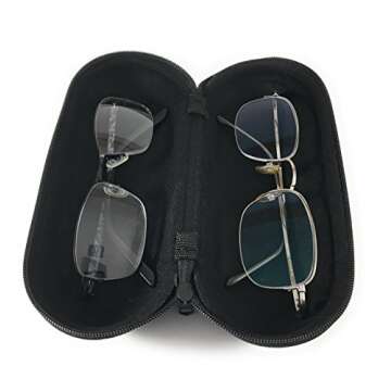 MAZZEO Outdoor Travel Case for Sunglasses Reading Glasses & All Kinds of Accessories for both Men & Women Semi-Hard Shell with Soft Protective Interior