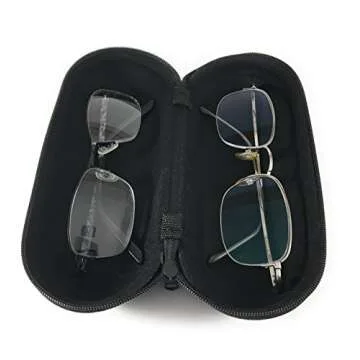 MAZZEO Outdoor Travel Case for Sunglasses Reading Glasses & All Kinds of Accessories for both Men & Women Semi-Hard Shell with Soft Protective Interior