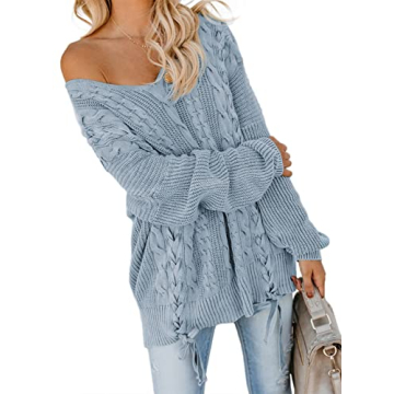 Cozy Off Shoulder Sweater for Women - Ecrocoo Fashion