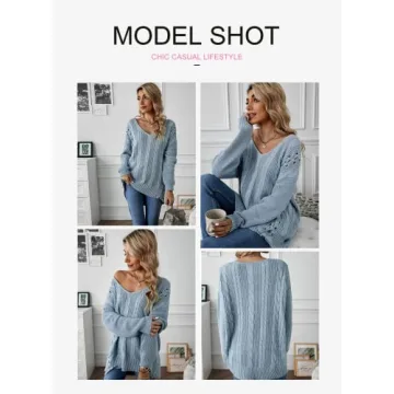 Cozy Off Shoulder Sweater for Women - Ecrocoo Fashion