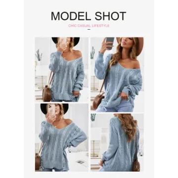Cozy Off Shoulder Sweater for Women - Ecrocoo Fashion