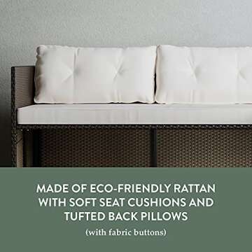 Stylish Edenbrook Bayview Rattan Outdoor Sofa for Patios