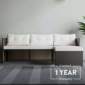 Stylish Edenbrook Bayview Rattan Outdoor Sofa for Patios