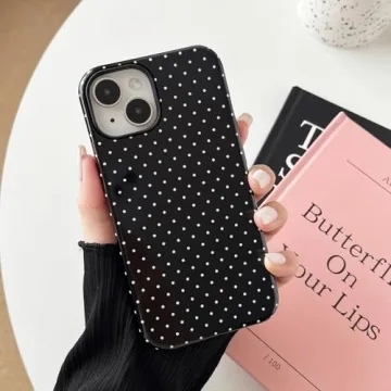 Sayoaho Cute Polka Dot iPhone 14/15 Plus Case for Women