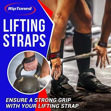 Rip Toned Performance Wrist Straps For Weightlifting - 23" Weight Lifting Straps for Men, Women (Pad...