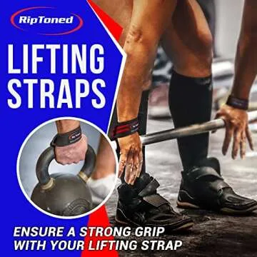 Rip Toned Performance Wrist Straps For Weightlifting - 23" Weight Lifting Straps for Men, Women (Pad...
