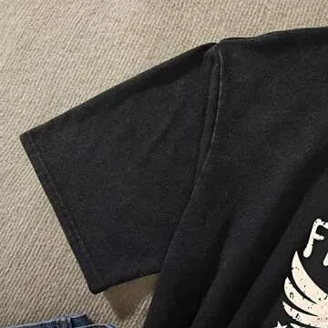 KEKEMI Vintage Rock Band Tshirts Women Retro Free Bird Western Graphic Tees Country Music Shirts Casual Short Sleeve Tops(Black-73,Small)