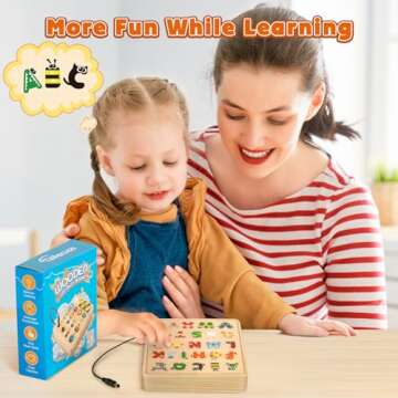 TINTECUSA LED Busy Board, Wooden Sensory Toys for Toddler, Montessori Music Toy for Airplane, Travel Activity Educational Learning Toy, Busy Light Switch Autism Toys, Birthday Boys Girls Gifts