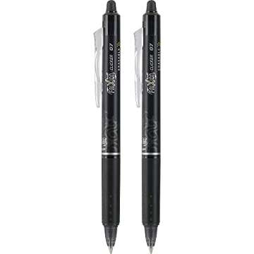 PILOT FriXion Clicker Erasable, Refillable & Retractable Gel Ink Pens, Fine Point, Black Ink, 2-Pack (31460)