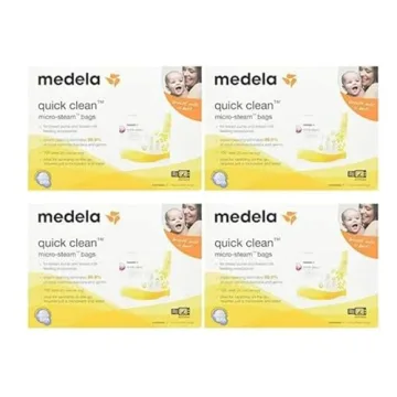 Medela Quick Clean MicroSteam Bags Economy Pack of 4 Retail Boxes (20 Bags Total)