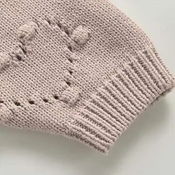 Curipeer Soft Heart Pompoms Toddler Outwear Coat