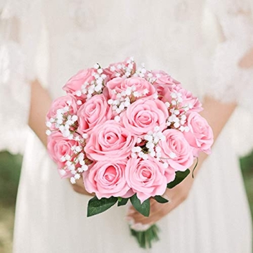 Kisflower 12Pcs Realistic Artificial Silk Roses for Any Occasion