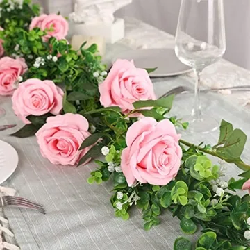 Kisflower 12Pcs Realistic Artificial Silk Roses for Any Occasion
