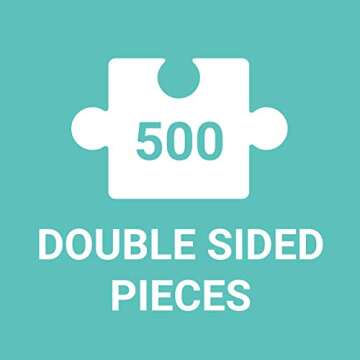 Galison Succulent Garden 500 Piece Double Sided Jigsaw Puzzle for Adults and Families, Fun Family Puzzle with Plants and Succulent Theme, Multicolor