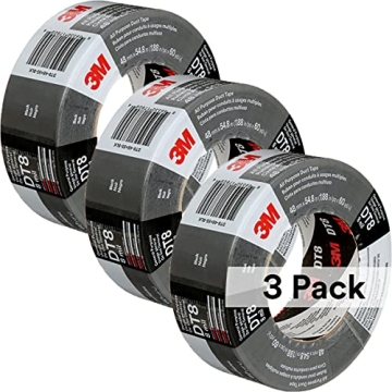 3M Duct Tape DT8, Industrial Strength Repair Multi-Use Tape, 3 Pack, 1.88" x 60 yd