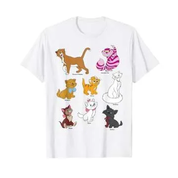 Disney Mickey And Friends Cats Portraits T-Shirt: Playful, Comfortable, and Stylish