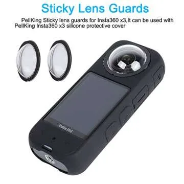 PellKing Camera Protective Accessories Kit for Insta360 X3 - Complete Bundle with Lens Guards, Silic...