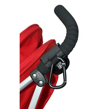 J.L. Childress Clip 'N Carry Stroller Hooks - Universal Stroller Clips with Non-Slip Straps - Durabl...