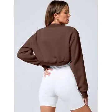 Cropped Sweatshirt Bolero Cardigan for Women Stylish Warmth