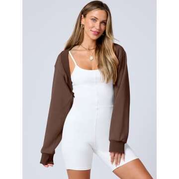 Cropped Sweatshirt Bolero Cardigan for Women Stylish Warmth