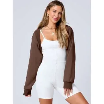 Cropped Sweatshirt Bolero Cardigan for Women Stylish Warmth