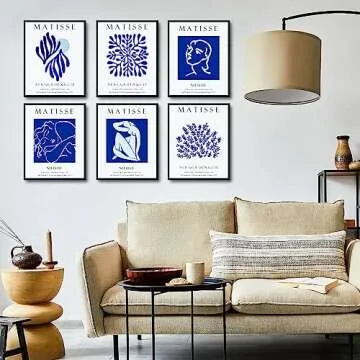 dazongweihan Blue Matisse Prints Wall Art Posters