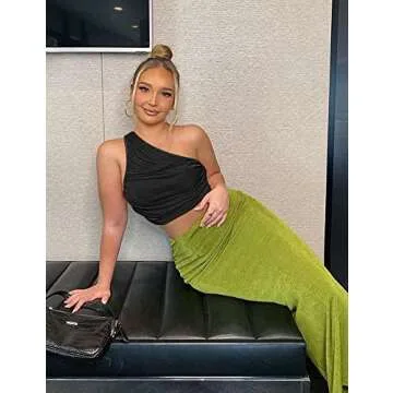 MOKORU One Shoulder Sexy Crop Top - Stylish and Comfortable