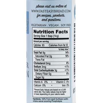 Homemade Bread Bundle: Premium Instant Yeast and Liquid Sunflower Lecithin to Make 44 Batches of Bread, Pizza, Cinnamon Rolls, etc.